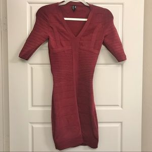 Burgundy Marciano bandage dress